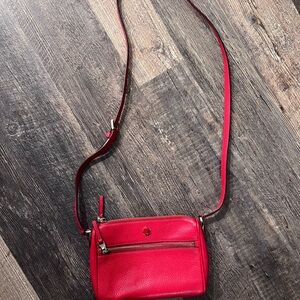 Red Leather Crossbody Bag